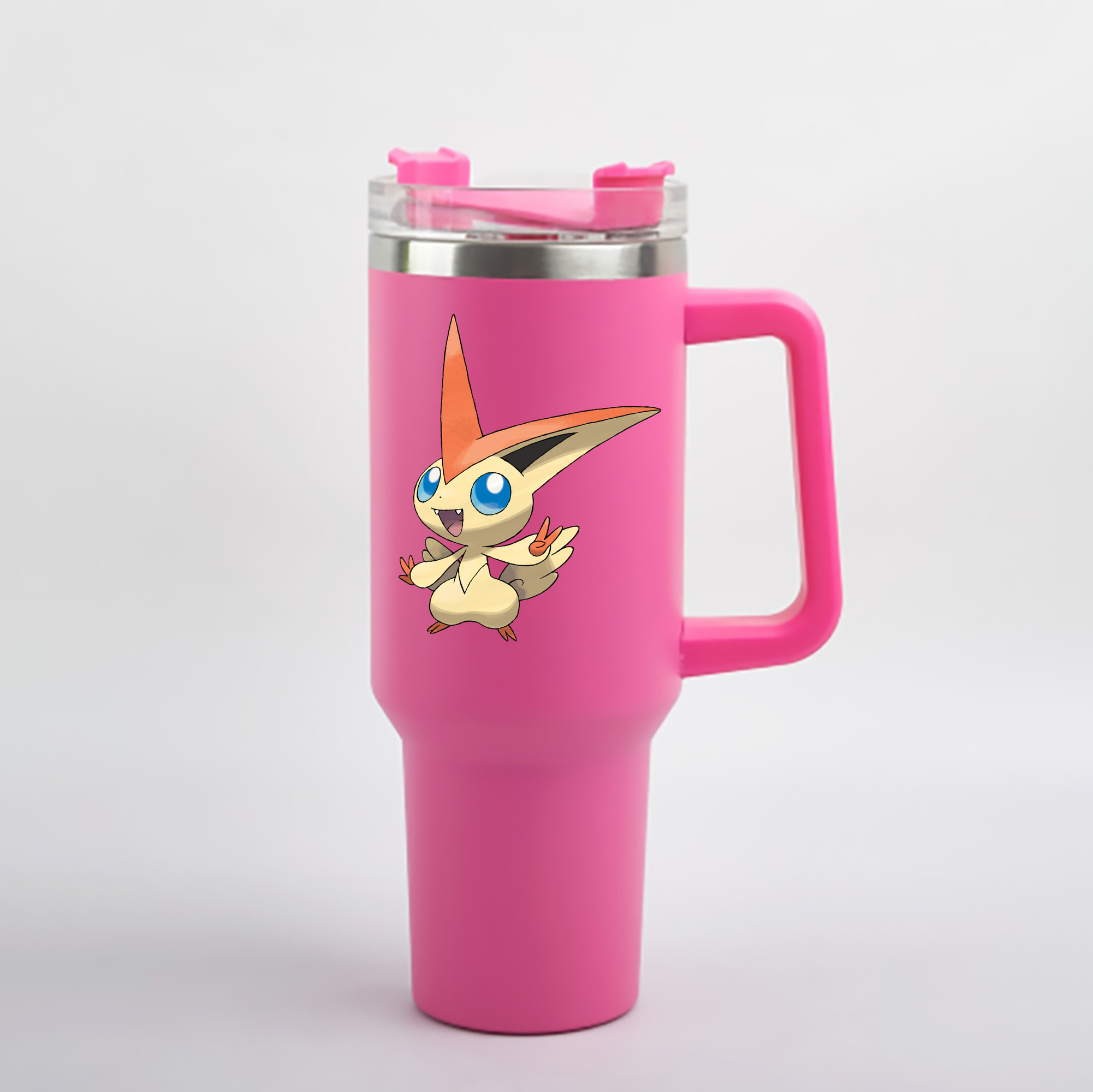 （画像用） ポケットモンスター Pokémon 1200mL車用タンブラー - クリスタルステッカー（プラスチックストロー付き）